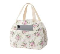 Borsa contenitore per il pranzo, portatile, graziosa borsa per la caccia al coniglio, piccola borsa con coulisse, in tessuto riutilizzabile, per spiaggia, scuola, picnic, escursionismo, viaggi