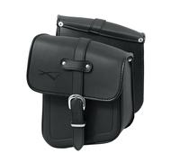 Borsa Coppia Bisacce Moto Custom Chopper Idroreppelente Nero laterale Telaio