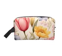 Borsa cosmetica a forma di ano primaverile per donna, borsa per il trucco a forma di fiore di margherita, organizer portatile per toilette, accessori da viaggio, regalo