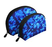 Borsa cosmetica a forma di medusa blu, pochette da viaggio per donne e ragazze