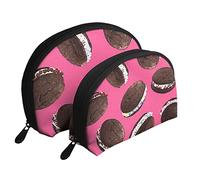 Borsa cosmetica a forma di torta di luna con gelato, pochette da viaggio per donne e ragazze