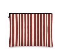 Borsa cosmetica a righe, con linee verticali rosse, organizer da viaggio vintage per trucchi da donna, piccola borsa in tela con cerniera, regalo per le vacanze, borsa da toilette per la cura della