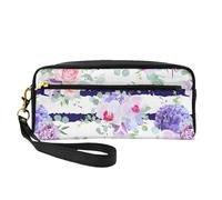 Borsa cosmetica a righe con stampa di piante grasse,Borsa cosmetica portatile,Borsa da toilette da viaggio con cerniera,Borsa per trucco da viaggio, Succulente a righe, Taglia unica, Piante Grasse A