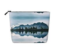 Borsa cosmetica a strato singolo con motivo balena oceanica, borsa da toeletta da viaggio, adatta per viaggi di lavoro e uso quotidiano., Scenario naturale., taglia unica