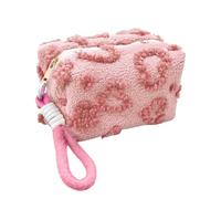 Borsa Cosmetica - Adorabile Design A Cuore Fabbrica Fabric, Stile Compatto Leggero | Arrussi Da Toeletta Borsa In Peluche Ottimo Accessorio Organizzatore Da Viaggio Essenziale per Le Donne