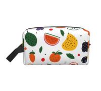 Borsa cosmetica alla frutta per donna, borsa per il trucco alla fragola e al limone, organizer portatile per toilette, accessori da viaggio, regalo