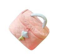 Borsa cosmetica alla moda con fiori di tulipano, grande capacità, delicata, organizer portatile da viaggio, regalo per la casa, viola, 25 x 16 x 15,5 cm, Rosa: 25 x 16 x 15,5 cm, 25*16*15.5cm, come