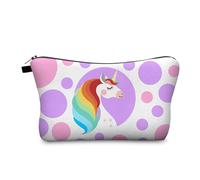 Borsa Cosmetica Arcobaleno Unicorno Pochette Mare,Pochette Trucchi,Astuccio Trucchi,Portatile Da Viaggio Pochette Beauty Case Da Viaggio,Travel Essentials,Coin Purse,Portamonete