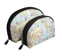 Borsa cosmetica Atlas World Map, pochette da viaggio per donne e ragazze