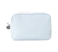 Borsa cosmetica, borsa da viaggio, borsa per trucco, ampia capacità, organizer portatile con cerniera, materiale in poliestere per palestra all'aperto, spiaggia e campeggio, leggero, blu, Se référer
