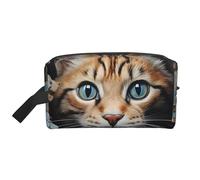 Borsa cosmetica carina con gatto nel buco per le donne, borsa per il trucco con gattino, organizer portatile per il bagno, accessori da viaggio, regalo