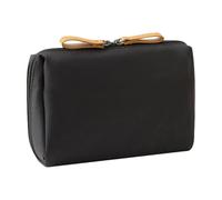 Borsa cosmetica colorata alla moda Spill Proof portatile per trucchi con interni in nylon resistente impermeabile, Nero acceso., taglia unica