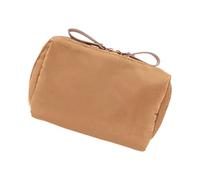 Borsa cosmetica colorata alla moda Spill Proof portatile per trucchi con interni in nylon resistente impermeabile, cachi, taglia unica