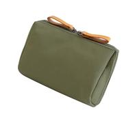 Borsa cosmetica colorata alla moda Spill Proof portatile per trucchi con interni in nylon resistente impermeabile, Verde militare, taglia unica