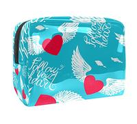 Borsa cosmetica colorata con motivo a chiave d'amore per le donne carino borsa alla moda borsa per il trucco spaziosa borsa da toilette da viaggio borsa da toilette regali per, Multicolore 10.,