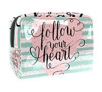 Borsa cosmetica colorata con motivo a chiave d'amore per le donne carino borsa alla moda borsa per il trucco spaziosa borsa da toilette da viaggio borsa da toilette regali per, Multicolore 03,