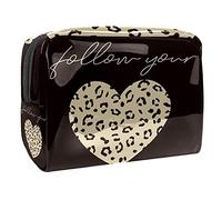 Borsa cosmetica colorata con motivo a chiave d'amore per le donne carino borsa alla moda borsa per il trucco spaziosa borsa da toilette da viaggio borsa da toilette regali per, Multicolore 08,