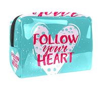 Borsa cosmetica colorata con motivo a chiave d'amore per le donne carino borsa alla moda borsa per il trucco spaziosa borsa da toilette da viaggio borsa da toilette regali per, Multicolore 06,