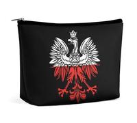 Borsa cosmetica con bandiera dei pali della Polonia Eagle Borsa da viaggio portatile per il trucco Borsa da toeletta di grande capacità Borse portaoggetti per donne-3