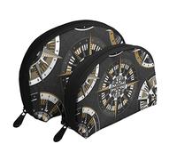 Borsa cosmetica con bussola magnetica, pochette da viaggio per donne e ragazze