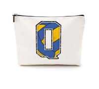 Borsa cosmetica con iniziale per regali di pallavolo con monogramma Borsa cosmetica Lettera Q Cerniera Sacchetto Accessori per Pallavolo per Ragazze Donne Giocatore di Pallavolo Allenatore Amico