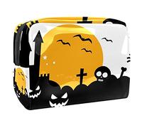 Borsa cosmetica con motivo fantasma di Halloween per le donne borsa alla moda carina borsa per il trucco impermeabile borsa da viaggio spaziosa borsa da toilette regalo per ragazze, Multicolore 06,