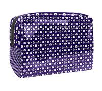 Borsa cosmetica con motivo fantasma di Halloween per le donne borsa alla moda carina borsa per il trucco impermeabile borsa da viaggio spaziosa borsa da toilette regalo per ragazze, Multicolore 01,