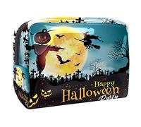 Borsa cosmetica con motivo fantasma di Halloween per le donne borsa alla moda carina borsa per il trucco impermeabile borsa da viaggio spaziosa borsa da toilette regalo per ragazze, Multicolore 02,