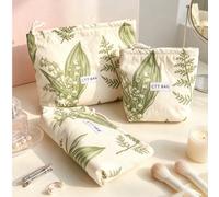 Borsa cosmetica con stampa vintage di mughetto, borsa per il trucco imbottita, borsa portaoggetti per articoli da toeletta di grande capacità, organizer estetico portatile per la bellezza L,M,S,L+M+SP