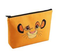 Borsa cosmetica con volto di Simba del film di leone dei cartoni animati, regalo ispirato al film leone, borsa per il trucco con cerniera, Faccia di le, No
