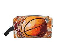 Borsa cosmetica da basket ad per donna, borsa per il trucco con palla sportiva, organizer portatile per toilette, accessori da viaggio, regalo