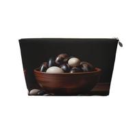Borsa cosmetica da donna con motivo a uova di mille anni borsa in pelle borsa portatile di grande capacità borsa da viaggio con cerniera borsa da viaggio, Oro, Taglia unica