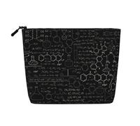 Borsa cosmetica da donna con motivo antico edificio, borsa da toilette a strato singolo, adatta per riporre tutti i giorni, viaggi e viaggi di lavoro., Chimica della Scienza Astratta, taglia unica