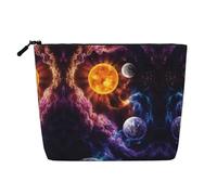 Borsa cosmetica da donna con motivo pastore tedesco, borsa da toilette a strato singolo, adatta per riporre tutti i giorni, viaggi e viaggi di lavoro., Motivo galassia, taglia unica