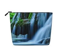 Borsa cosmetica da donna dell'antico Egitto, organizer da viaggio portatile, borsa da toilette con chiusura a zip, Pittura a cascata, Taglia unica