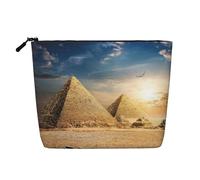 Borsa cosmetica da donna dell'antico Egitto, organizer da viaggio portatile, borsa da toilette con chiusura a zip, Antico Egitto, Taglia unica