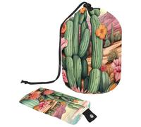 Borsa cosmetica da viaggio, 2 pezzi, grande capacità, morbida, impermeabile, con coulisse, borsa cosmetica, arte colorata deserto, Arte Colorato Deserto, 9.9x6.9in/25.2x17.6cm;6x3.5in/15.2x8.8cm,