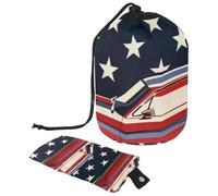 Borsa cosmetica da viaggio a secchiello da viaggio con 2 pezzi, borsa cosmetica morbida impermeabile morbida e portatile con coulisse, macchina da corsa muscolare americana, American Muscle Racing