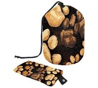 Borsa cosmetica da viaggio a secchiello da viaggio di grande capacità, morbida, impermeabile, portatile, con coulisse, per amanti dei cani, 2 pezzi, Fun Dog Lovers Crew,