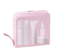 Borsa cosmetica da viaggio | Astuccio per il trucco parallelo,Custodia organizzatore di grande capacità con scomparti di stoccaggio impermeabile per toilette viaggio hotel campeggio casa, Rosa,