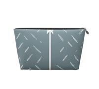 Borsa cosmetica da viaggio borsa per il trucco per le donne grande trucco fumetto freccia bianca organizzatore borse da toilette borsa con cerniera, Argento, Taglia unica, Astuccio per trucchi