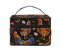 Borsa cosmetica da viaggio Chicken And Eggs per donne e ragazze, grande organizer per il trucco, articoli da toeletta portatili