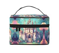 Borsa cosmetica da viaggio classica da donna, (22,9 x 16,5 x 15,7 cm), borsa cosmetica portatile di grande capacità, grande borsa cosmetica per ragazze, nero, Taglia unica