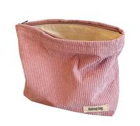 Borsa cosmetica da viaggio di grande capacità in velluto a coste organizer per articoli da toeletta borsa per trucco borse da toilette custodia con cerniera per le donne elegante borsa per il trucco