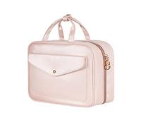 Borsa cosmetica da viaggio di grande capacità PU Leather Makeup Pouch Women Toiletry Bag Bagno Washbag Multifunzione Viaggio Trucco Borse per le donne, A, Bellezza di massa