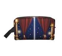 Borsa cosmetica da viaggio - Kit Dopp riutilizzabile, borsa portaoggetti con stampa Stage Magic, organizer multiuso per articoli da toeletta e trucco, bianco, Taglia unica