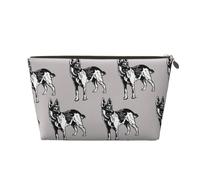 Borsa cosmetica da viaggio per il trucco da pastore tedesco per donne Borsa portatile da toilette Organizer