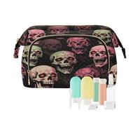 Borsa cosmetica da viaggio per le donne Zombie Horror Grunge teschio verde impermeabile borsa cambiamento per organizer trucco