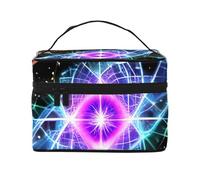 Borsa cosmetica da viaggio spaziale a otto dimensioni, borsa da toilette da viaggio per uomini e donne, adatta per articoli da toeletta cosmetici, Nero , Taglia unica