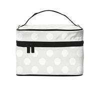Borsa cosmetica da viaggio Wave Point bianca per donne e ragazze, grande organizer per il trucco, articoli da toeletta portatili